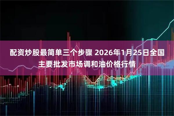 配资炒股最简单三个步骤 2026年1月25日全国主要批发市场调和油价格行情